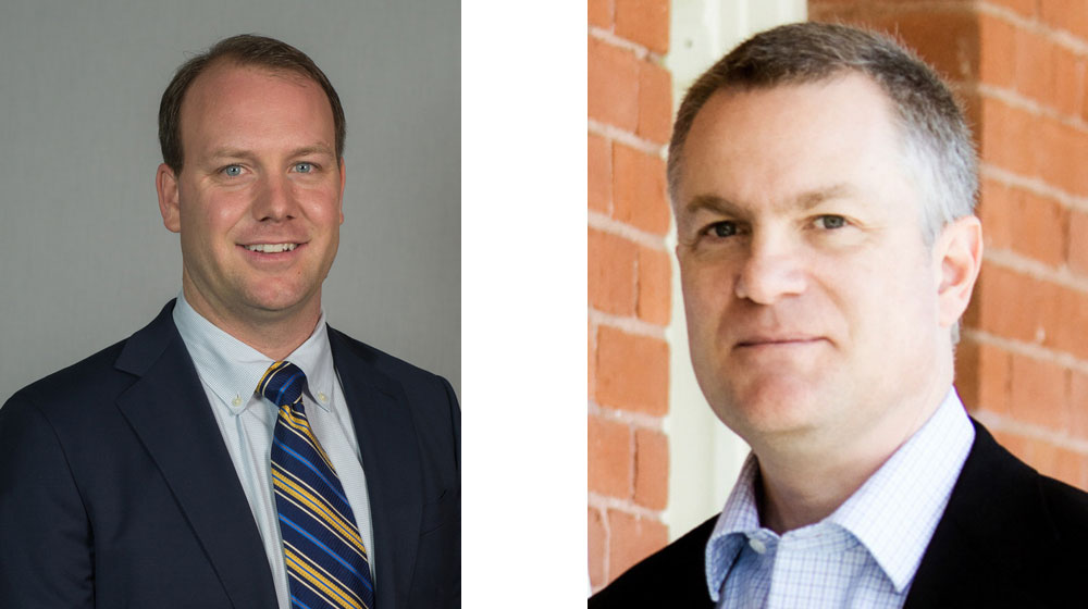 Headshots of event speaker Robert Reed and Eric Weidner