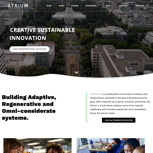 Atrium website homepage