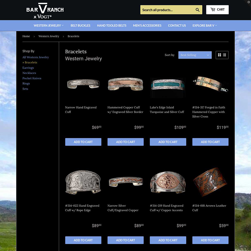 Bar V Ranch Website Design Screenshot 2