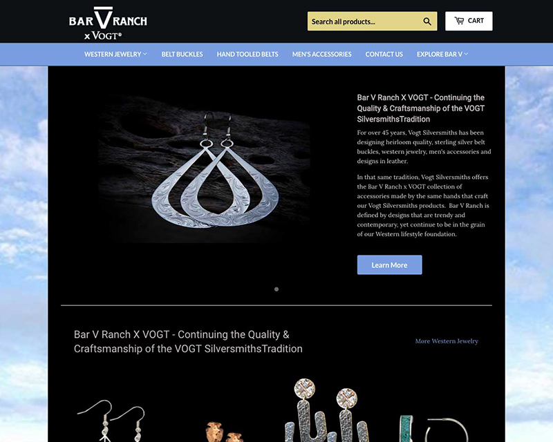 After Screenshot of Bar V Ranch website