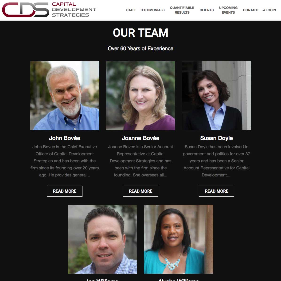 Capital Development Strategies Website Design Screenshot 2