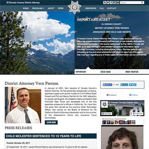 El Dorado District Attorney Social Media Marketing Case Study