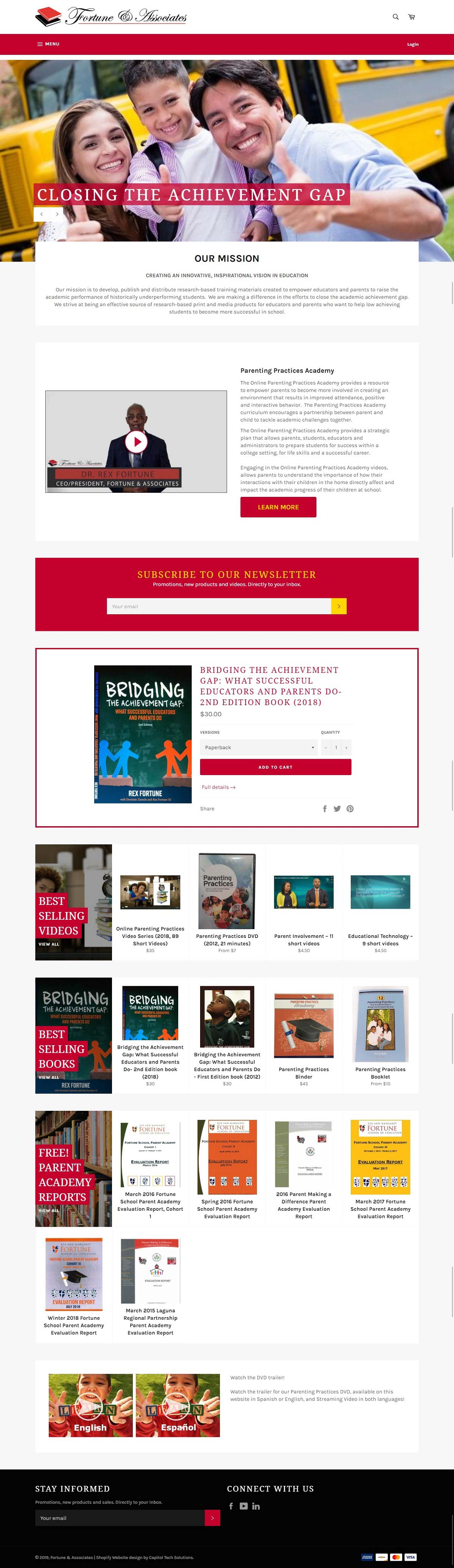 Fortune & Associates Website Homepage Screenshot