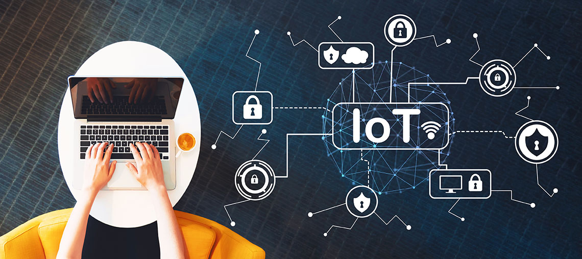Graphic of Internet of Things devices communicating with each other