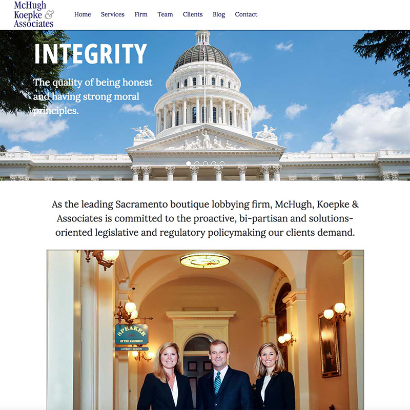 McHugh, Koepke & Associates Website Design Screenshot 1