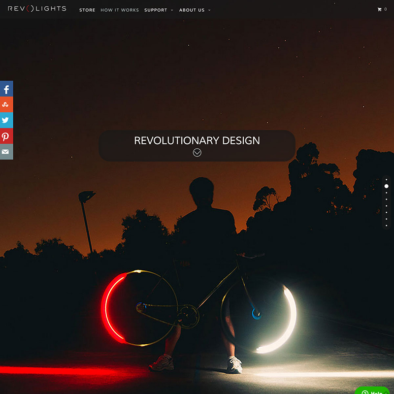 Revo Lights Website Design Screenshot 2