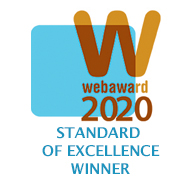 WebAward 2020: Standard of Excellence Winner Web award badge for web design