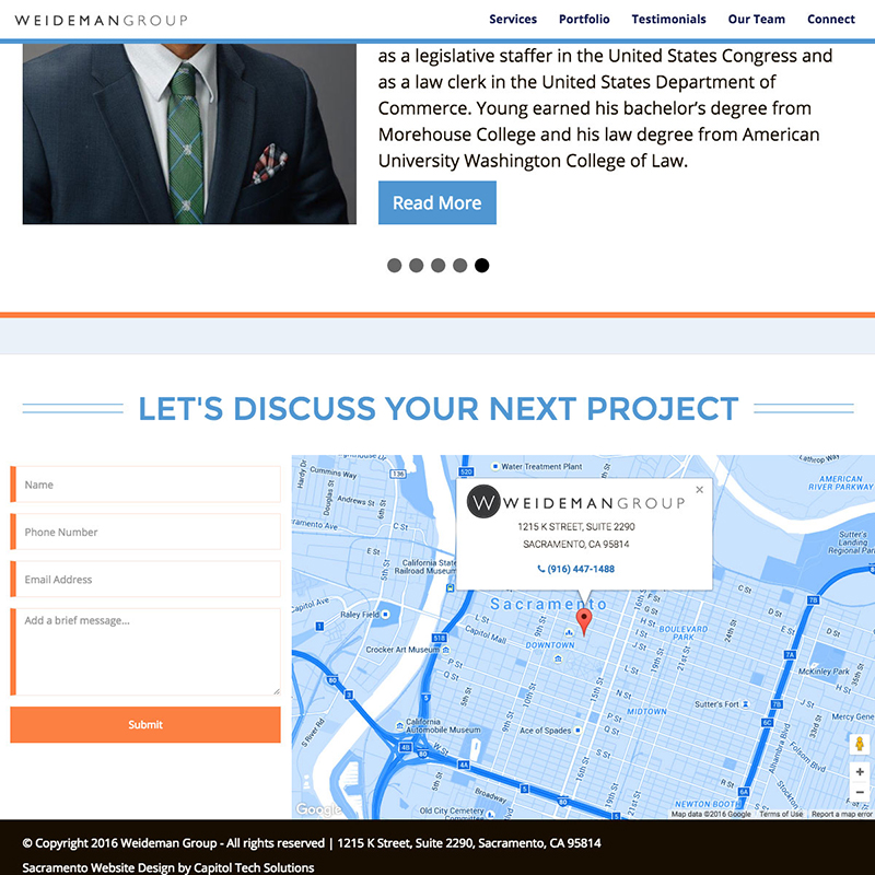 Weideman Group Website Design Screenshot 4