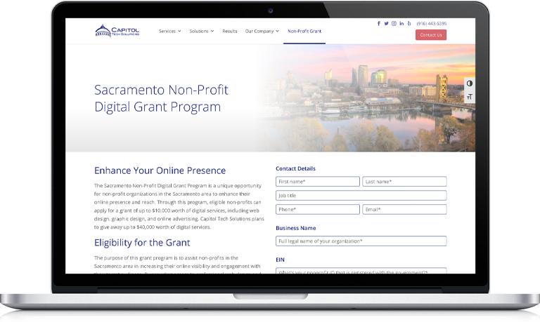 Capitol Tech Solutions To Give $40,000 Of Digital Services To Local Non-Profits