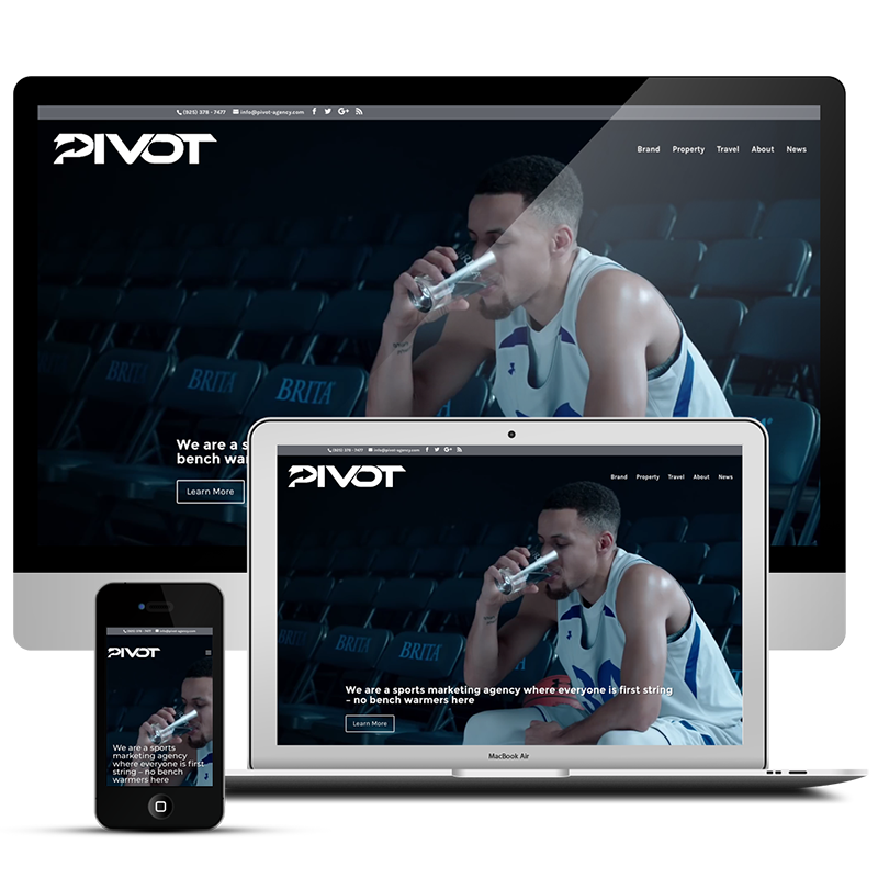 Photo of WordPress website design, including responsive design on mobile screens