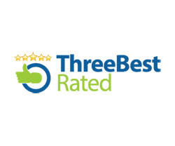 Three best rated web design and marketing firm award badge