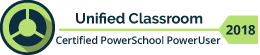 Badge to show Capitol Tech Solutions is a Certified PowerSchool PowerUser for Unified Classroom